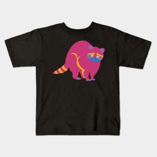 Rainbow Raccoon Kids T-Shirt